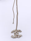 Sold-CHANEL CC Rhinestones and Pearl Necklace C238