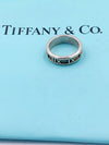 Sold-Tiffany 
Co 925 Silver Atlas Ring Size 6 3/4