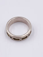 Sold-Tiffany 
Co 925 Silver Atlas Ring Size 6 3/4