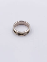 Sold-Tiffany 
Co 925 Silver Atlas Ring Size 6 3/4