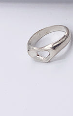 Sold-Tiffany 
Co 925 Silver Open Heart Ring Size 6