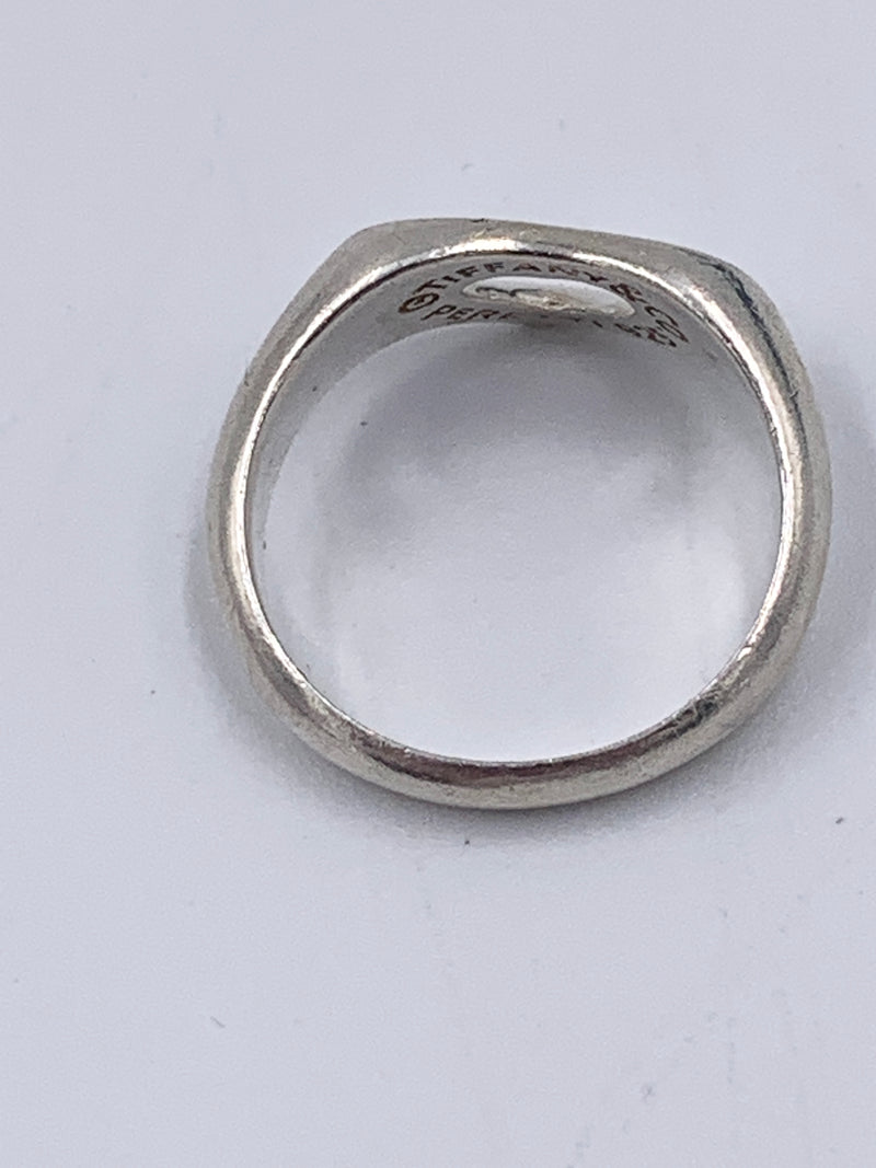 Sold-Tiffany 
Co 925 Silver Open Heart Ring Size 6