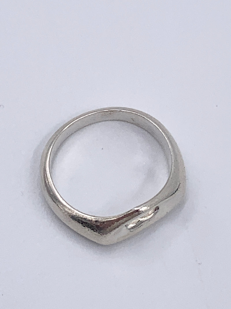 Sold-Tiffany 
Co 925 Silver Open Heart Ring Size 6