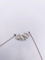 Sold-Tiffany 
Co Sterling Silver 925 Triple Stars Pendant Necklace