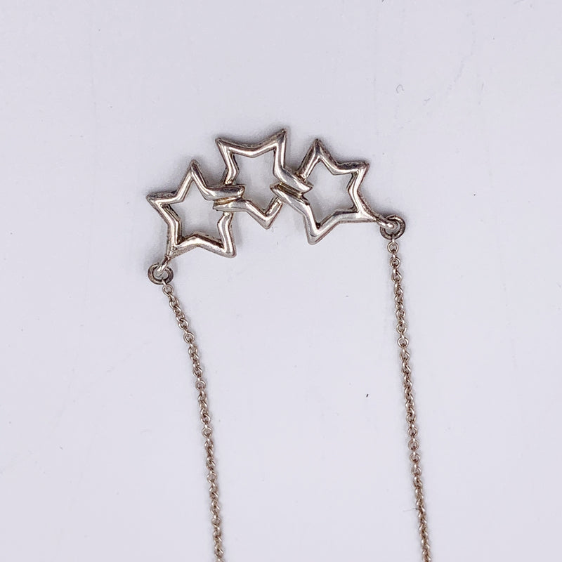 Sold-Tiffany 
Co Sterling Silver 925 Triple Stars Pendant Necklace