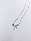 Sold-Tiffany 
Co Sterling Silver 925 Bow Pendant Necklace