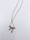 Sold-Tiffany 
Co Sterling Silver 925 Bow Pendant Necklace