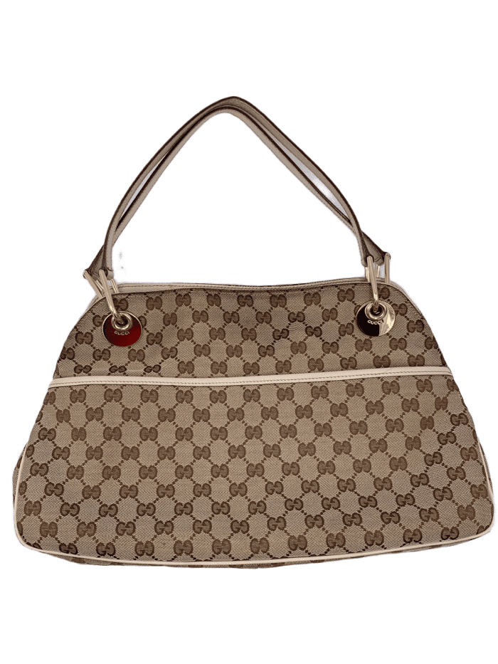 Sold-GUCCI GG Brown Shoulder Bag