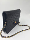 Sold-CHANEL Classic Lambskin Chain Flap Bag/clutch black/gold