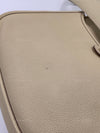 HERMES Ivory Beige Clemence Evelyne II PM Crossbody Bag