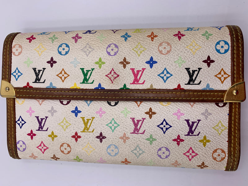 Louis Vuitton Multicolor White Long Wallet