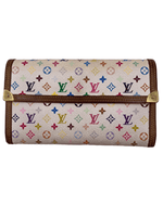 Louis Vuitton Multicolor White Long Wallet