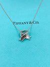 Tiffany 
Co 925 Silver Vintage Bow Ribbon Necklace