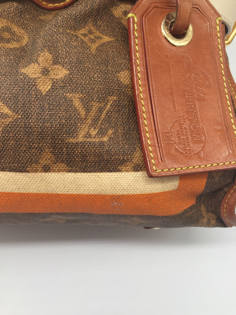 Sold-LOUIS VUITTON Tisse Rayures tote bag M56386 - Limited edition