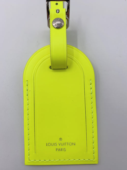 LOUIS VUITTON Neon Yellow Color Luggage Tag