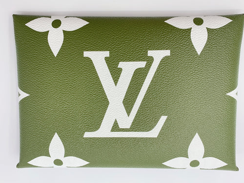 Sold-LOUIS VUITTON Monogram Giant Kirigami Khaki Green Pouch