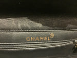 Sold-CHANEL Classic Lambskin Double Face Double Chain Flap Bag 23 black/gold