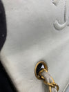 Sold-CHANEL Classic Lambskin Chain Mini Square Flap Bag Light Grey Gold Hardware