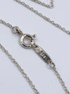 Tiffany 
Co 925 Silver Double Dangling Hearts Pendant Necklace