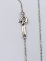 Tiffany 
Co 925 Silver Double Dangling Hearts Pendant Necklace