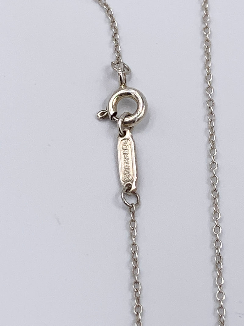 Tiffany 
Co 925 Silver Double Dangling Hearts Pendant Necklace