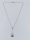 Tiffany 
Co 925 Silver Dangling Large Solid Heart Pendant Necklace