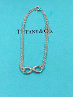 Tiffany 
Co 925 Silver Infinity Pendant Bracelet