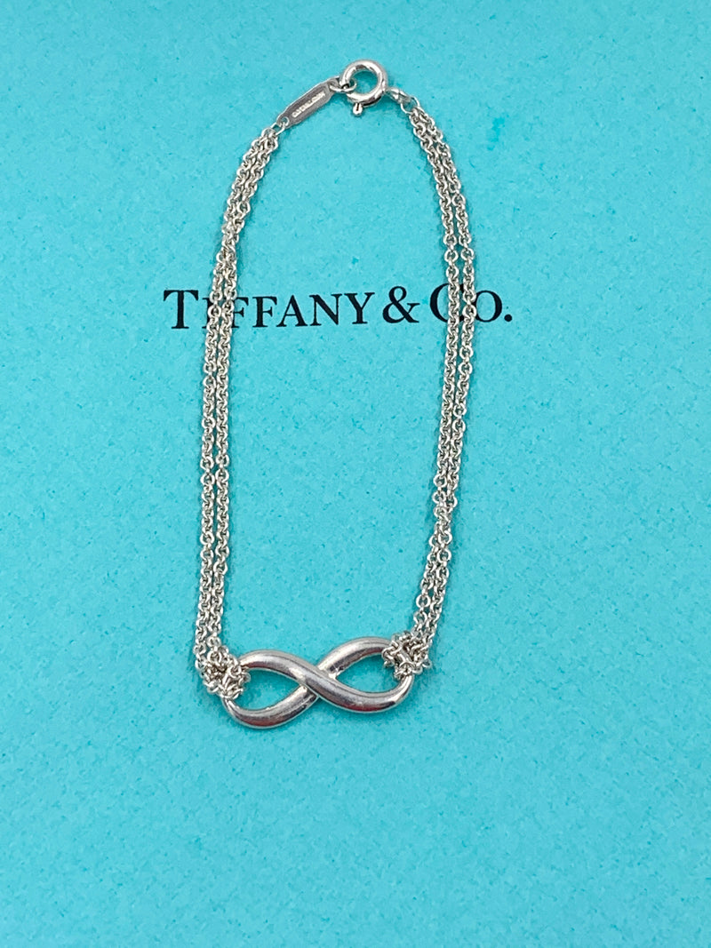 Tiffany 
Co 925 Silver Infinity Pendant Bracelet