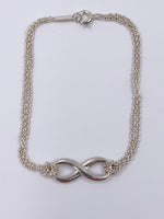 Tiffany 
Co 925 Silver Infinity Pendant Bracelet