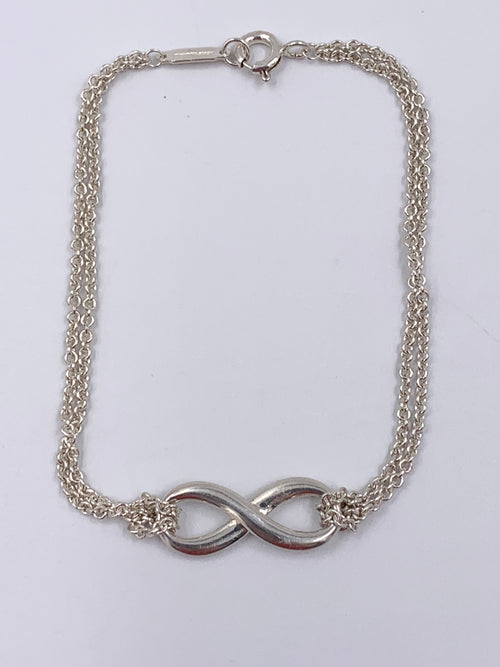 Tiffany 
Co 925 Silver Infinity Pendant Bracelet