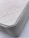 Sold-CHANEL Classic Lambskin Chain Mini Square Flap Bag White/ Gold hardware