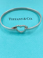 Tiffany 
Co Silver 925 Open Heart Hook Bangle