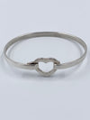 Tiffany 
Co Silver 925 Open Heart Hook Bangle