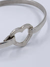 Tiffany 
Co Silver 925 Open Heart Hook Bangle