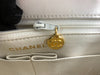 Sold-CHANEL Classic Lambskin Chain Mini Square Flap Bag White/ Gold hardware