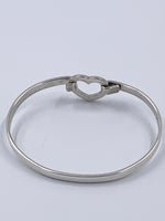 Tiffany 
Co Silver 925 Open Heart Hook Bangle