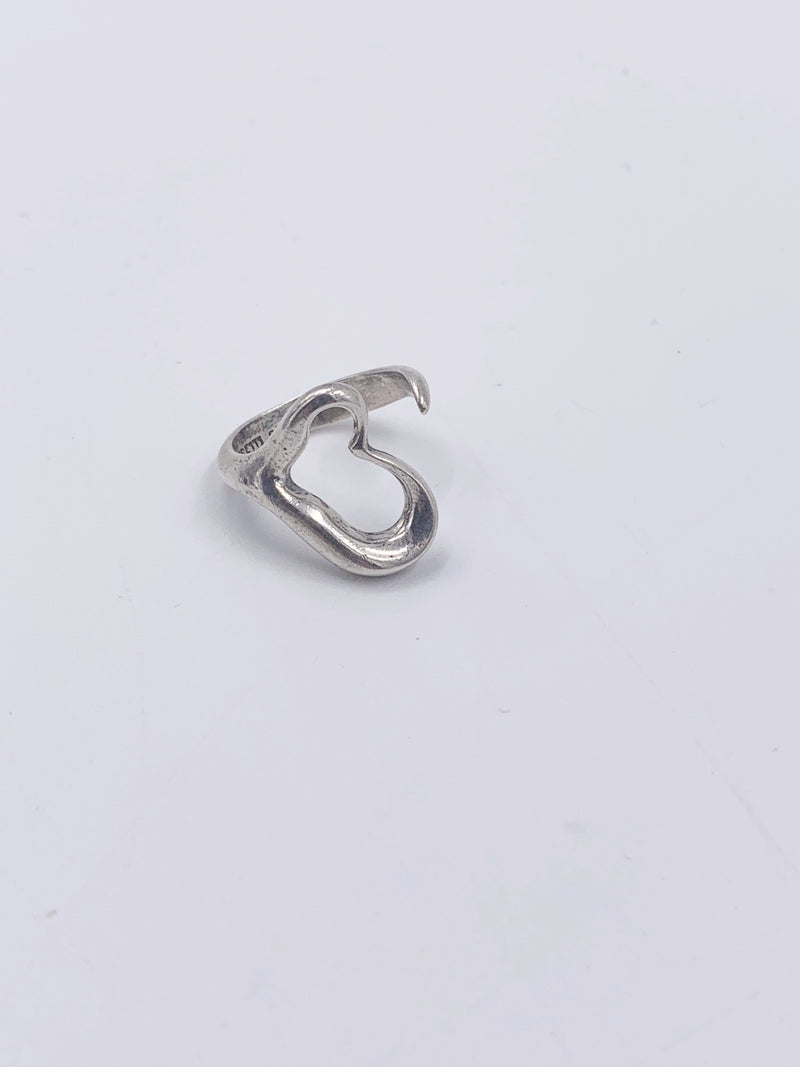 Tiffany 
Co 925 Silver Elsa Peretti Open Heart Ring Size 6