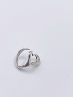 Tiffany 
Co 925 Silver Elsa Peretti Open Heart Ring Size 6