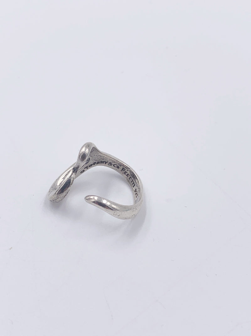 Tiffany 
Co 925 Silver Elsa Peretti Open Heart Ring Size 6