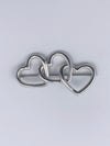 Sold-Tiffany 
Co 925 Silver Triple Heart Brooch