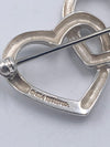 Sold-Tiffany 
Co 925 Silver Triple Heart Brooch