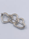 Sold-Tiffany 
Co 925 Silver Triple Heart Brooch