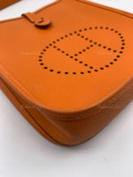 HERMES Orange Epsom Mini Evelyne TPM Crossbody Bag