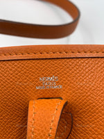 HERMES Orange Epsom Mini Evelyne TPM Crossbody Bag