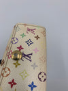 LOUIS VUITTON White Multi Color 4-ring Key Case