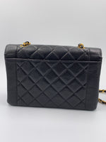 Sold-CHANEL Caviar Medium Diana Black in Gold Hardware