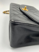 Sold-CHANEL Caviar Medium Diana Black in Gold Hardware