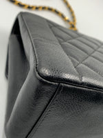 Sold-CHANEL Caviar Medium Diana Black in Gold Hardware