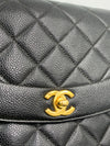 Sold-CHANEL Caviar Medium Diana Black in Gold Hardware