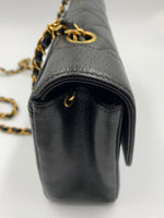 Sold-CHANEL Caviar Medium Diana Black in Gold Hardware